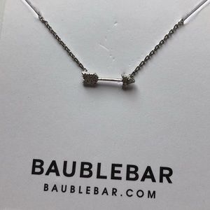 Baublebar Dainty Arrow Necklace - Silver